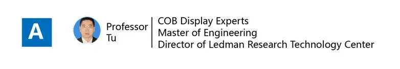Why is the COB most suitable for display schemes above 100 inches?