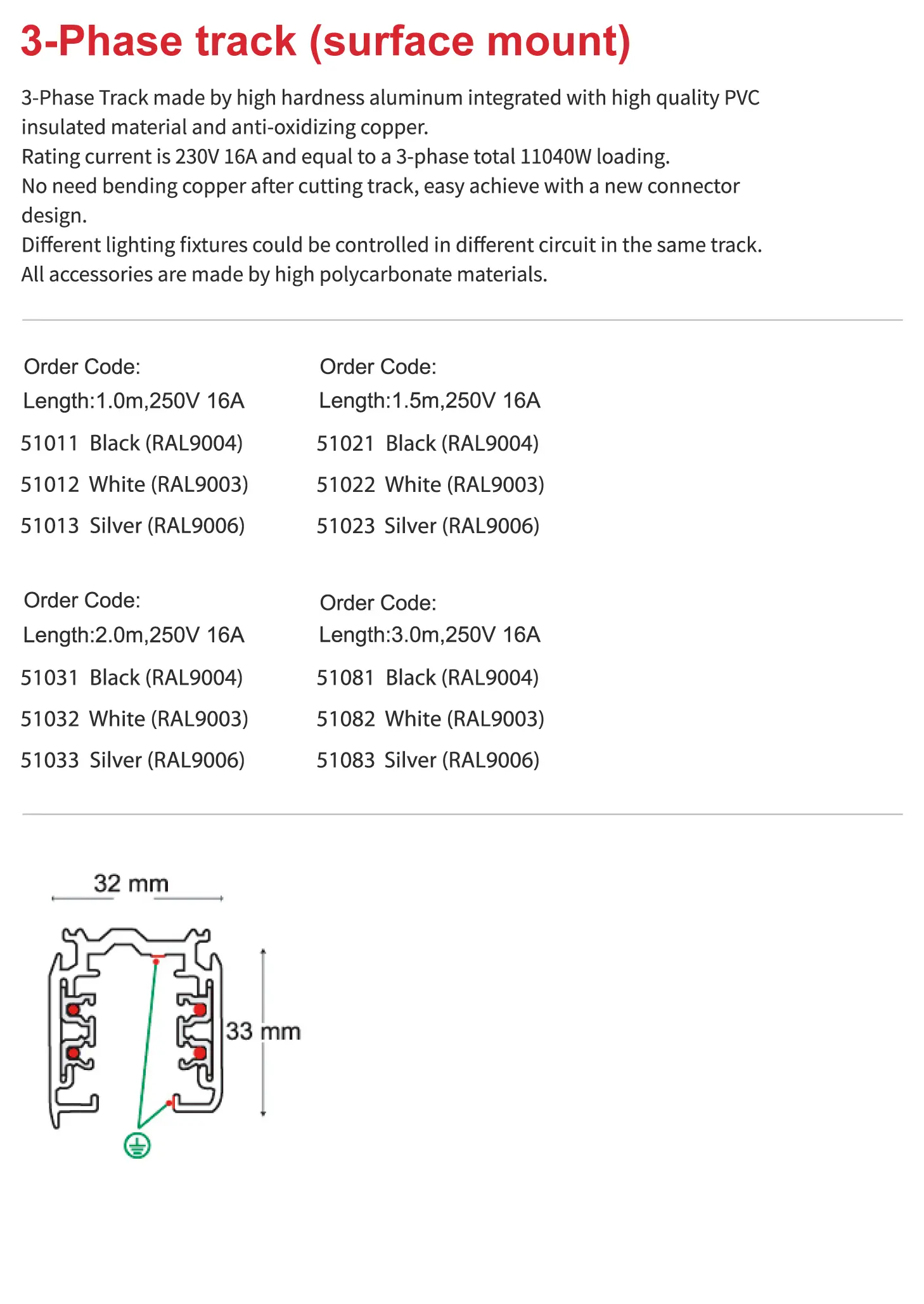 3-Phase track (surface mount)-10
