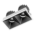 Led lights for commercial use Hotel application, square frame double heads, adjustable, anti-glare reflector provide soft and comfortable light Square frame(EVO DLSD85I2T 2 x 10W)