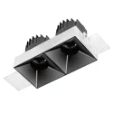 Led lights for commercial use Hotel application, square frameless double heads, adjustable, anti-glare reflector provide soft and comfortable light Square trimless(EVO DLSD85I2TTL 2 x 10W)