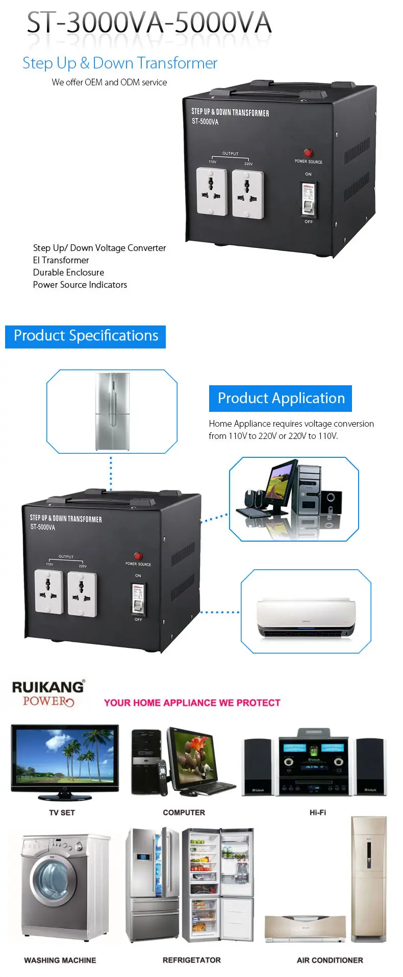 set up and down transformer