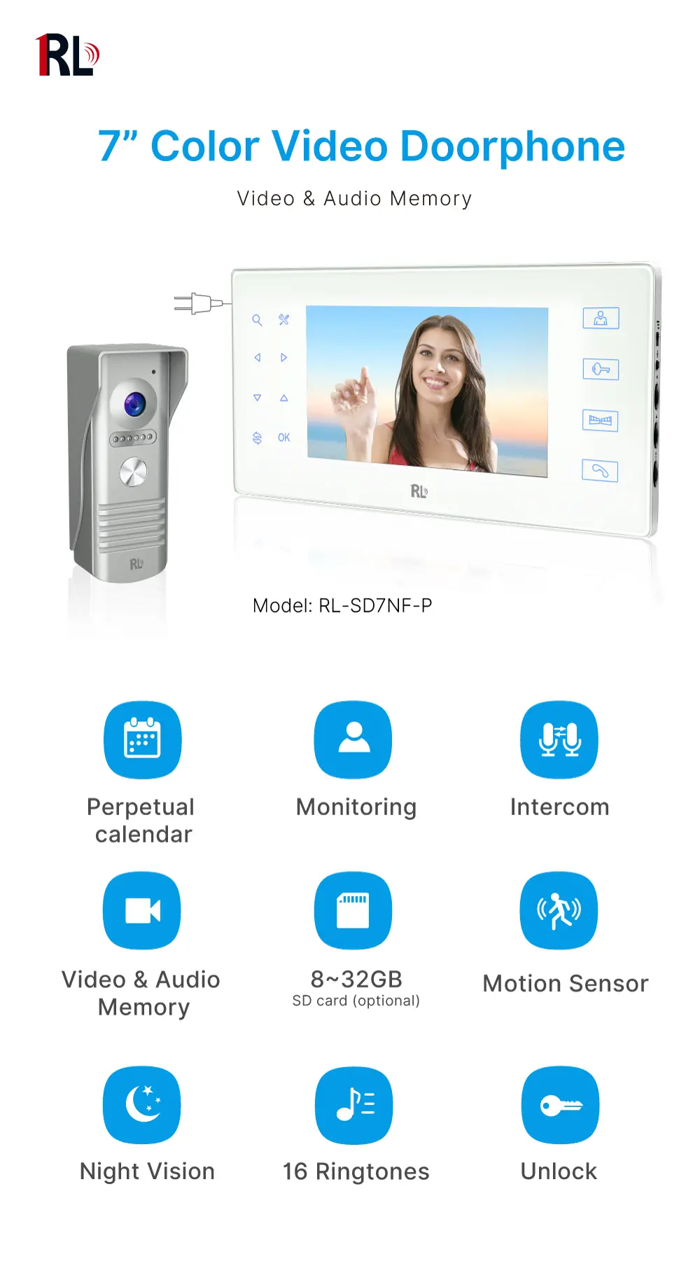 RL-SD7NF-A SD7NF-P 7inch _video_intercom_with_video_memory (1)