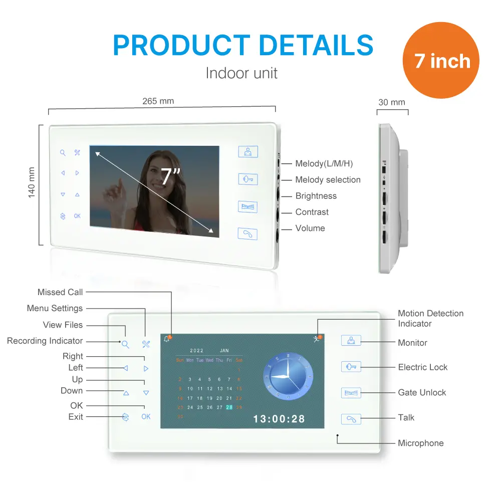 RL-SD7NF-A SD7NF-P 7inch _video_intercom_with_video_memory (7)
