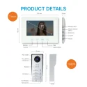 Video door phone, RL B17AE4 TY, 4 families, 4 wires, Tuya WiFi, 7”AHD screen, 1024×600, 1080P HD camera, hands free, ID card unlocking_m2