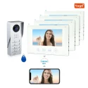 Video door phone,# RL-B17AE4-TY, 4 families, 4 wires, Tuya WiFi, 7”AHD screen, 1024*600, 1080P HD camera, hands-free, ID card unlocking