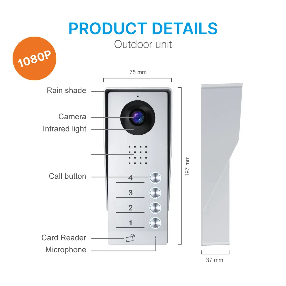 Video-door-phone,-RL-B17AE4-TY,-4-families,-4-wires,-Tuya-WiFi,-7”AHD-screen,-1024×600,-1080P-HD-camera,-hands-free,-ID-card-unlocking_08