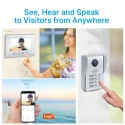 Video door phone, RL A17W4 TY, 4 families, 4 wires, Tuya WiFi, 7” AHD screen, 1024 600, 1080P HD camera, hands free, lock release _m3