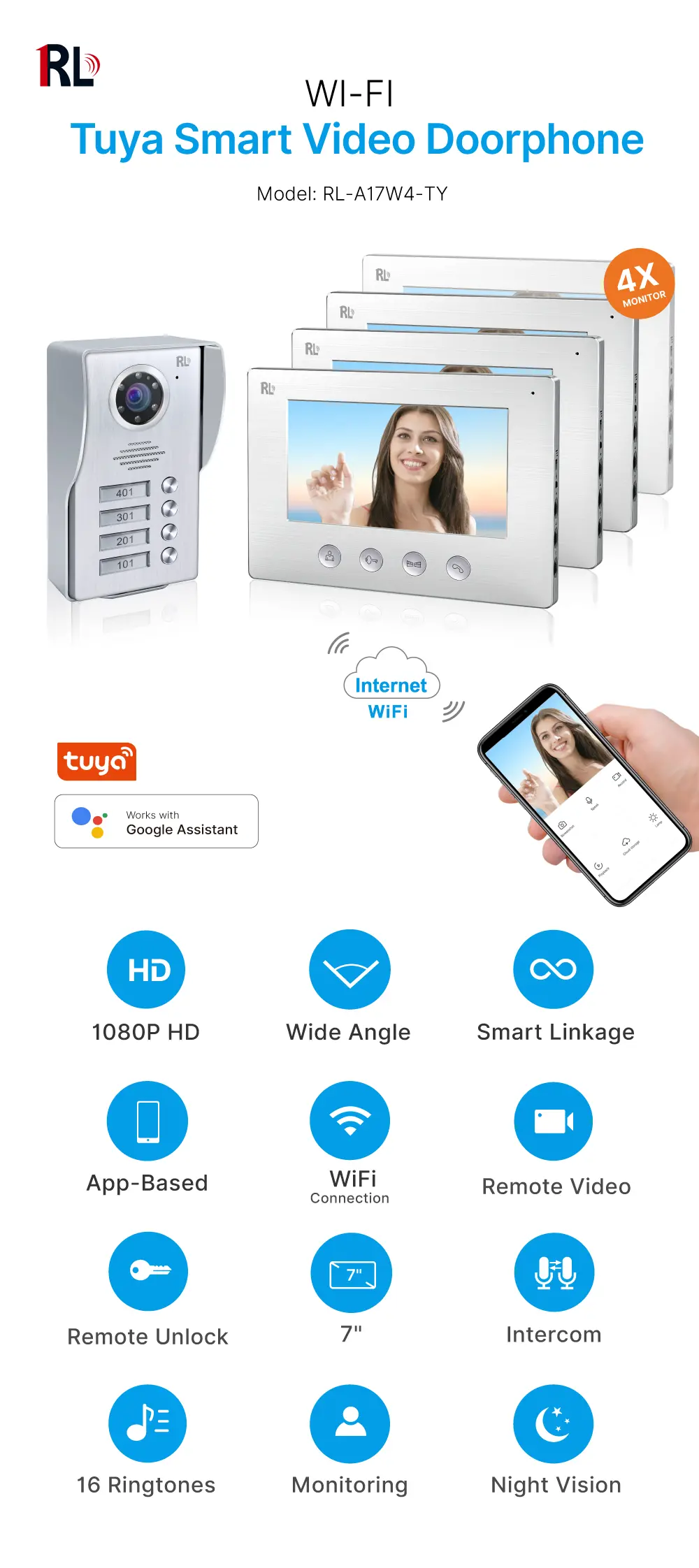 Video-door-phone,-RL-A17W4-TY,-4-families,-4-wires,-Tuya-WiFi,-7&rdquo;-AHD-screen,-1024-600,-1080P-HD-camera,-hands-free,-lock-release-_01