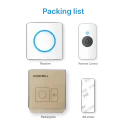Wireless doorbell, door chime, RL 3882, AC power, anti interference, 38 tunes melodies ringtones, 433MHz, 150 meters_m6
