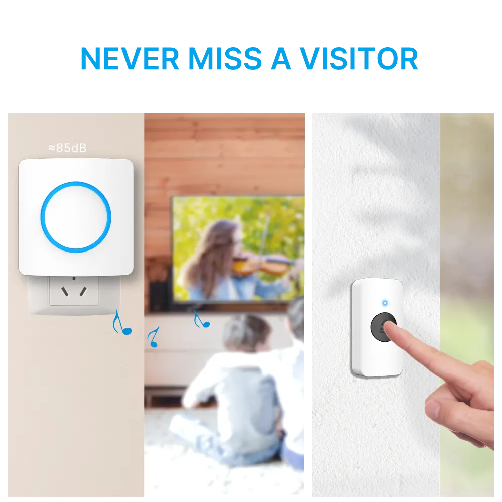 Wireless-doorbell,-door-chime,-RL-3882,-AC-power,-anti-interference,-38-tunes-melodies-ringtones,-433MHz,-150-meters_03