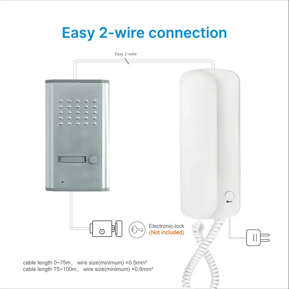 Audio-door-phone,-RL-3207A,-2-wires,-16-ringtones,-metal-panel,-lock-release,-100-meters_08