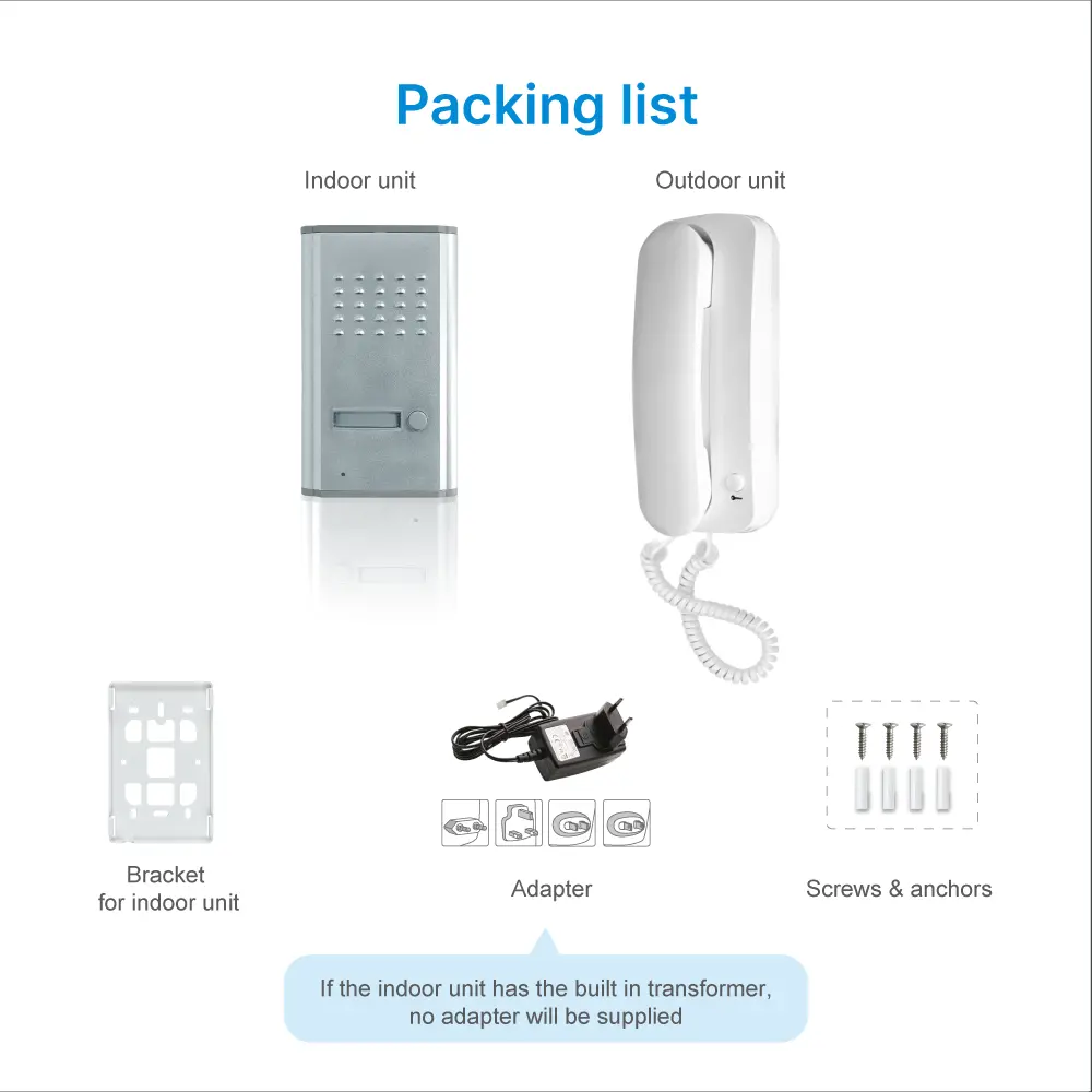 Audio-door-phone,-RL-3207A,-2-wires,-16-ringtones,-metal-panel,-lock-release,-100-meters_11