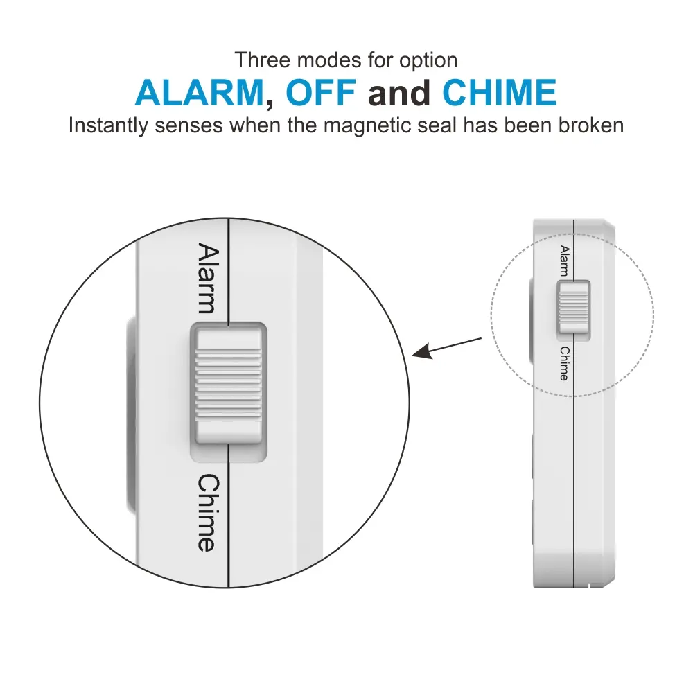 Magnetic door sensor for smart home, RL-WD02, keypad control, 100dB, Tuya smart, 2.4GHz WiFi, no hub needed, automation, push notification 5