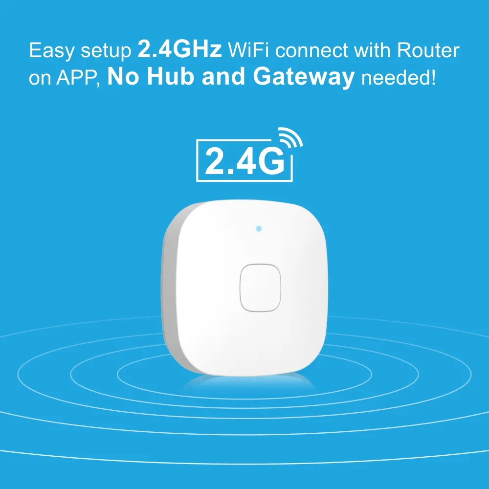 Vibration sensor for smart home, RL-WV01, Tuya smart, 2.4GHz WiFi, no hub needed, automation, push notification 2