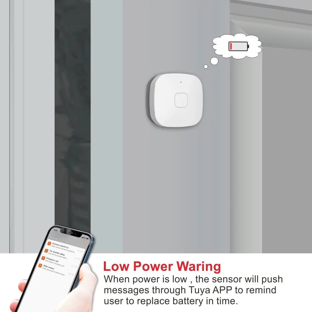 Vibration sensor for smart home, RL-WV01, Tuya smart, 2.4GHz WiFi, no hub needed, automation, push notification 7