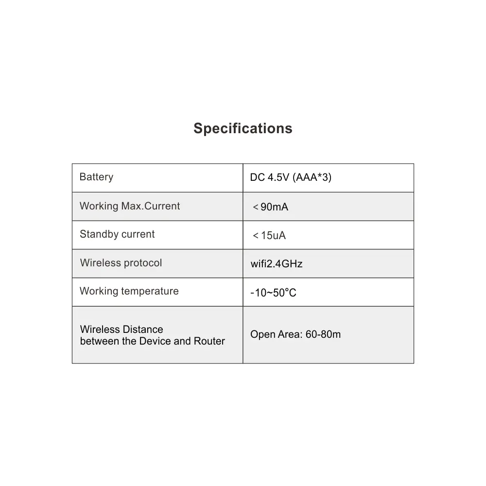 Vibration sensor for smart home, RL-WV01, Tuya smart, 2.4GHz WiFi, no hub needed, automation, push notification 9