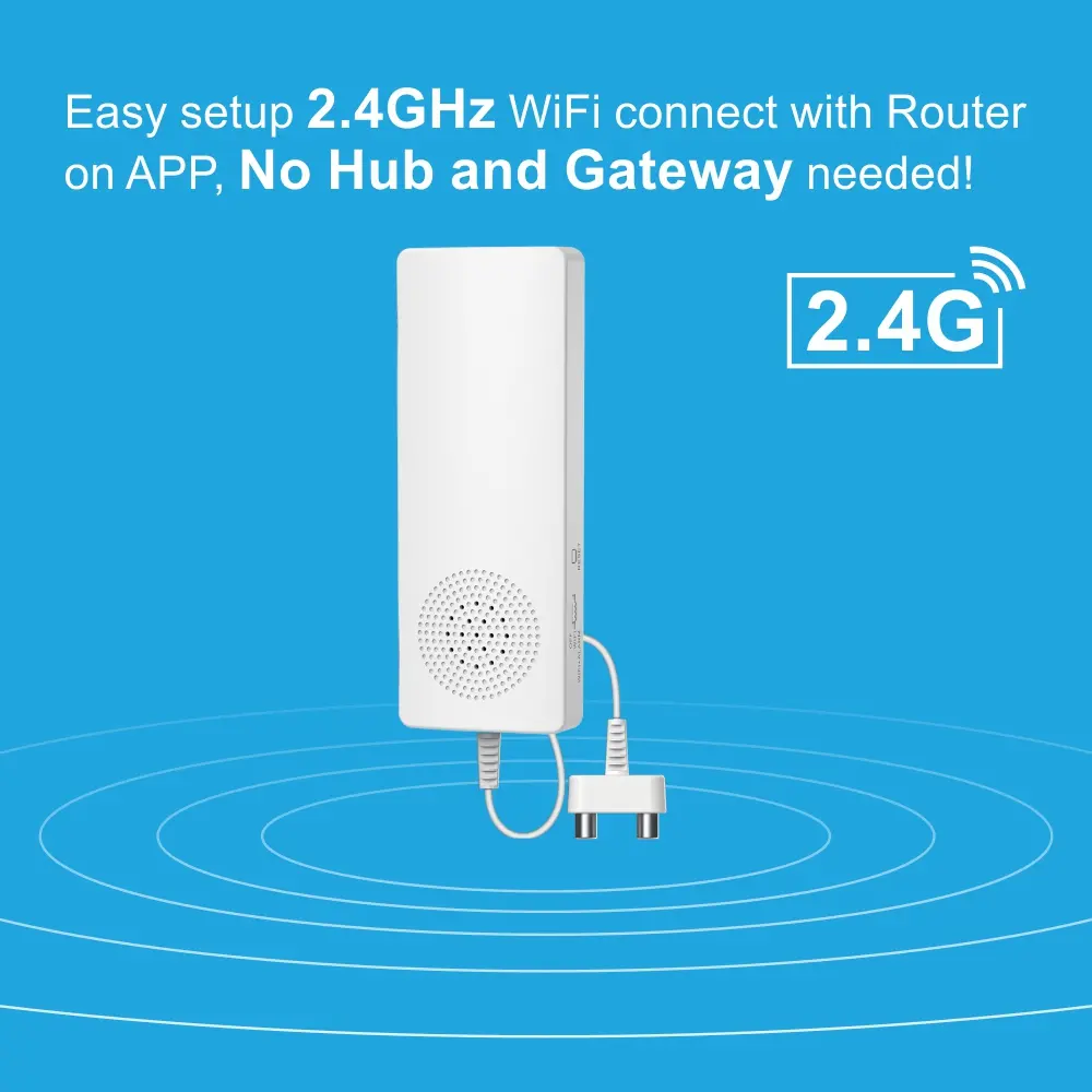 Water leak alarm for smart home, RL-WW01, Tuya smart, 2.4GHz WiFi, 95dB, no hub needed, automation, push notification 2