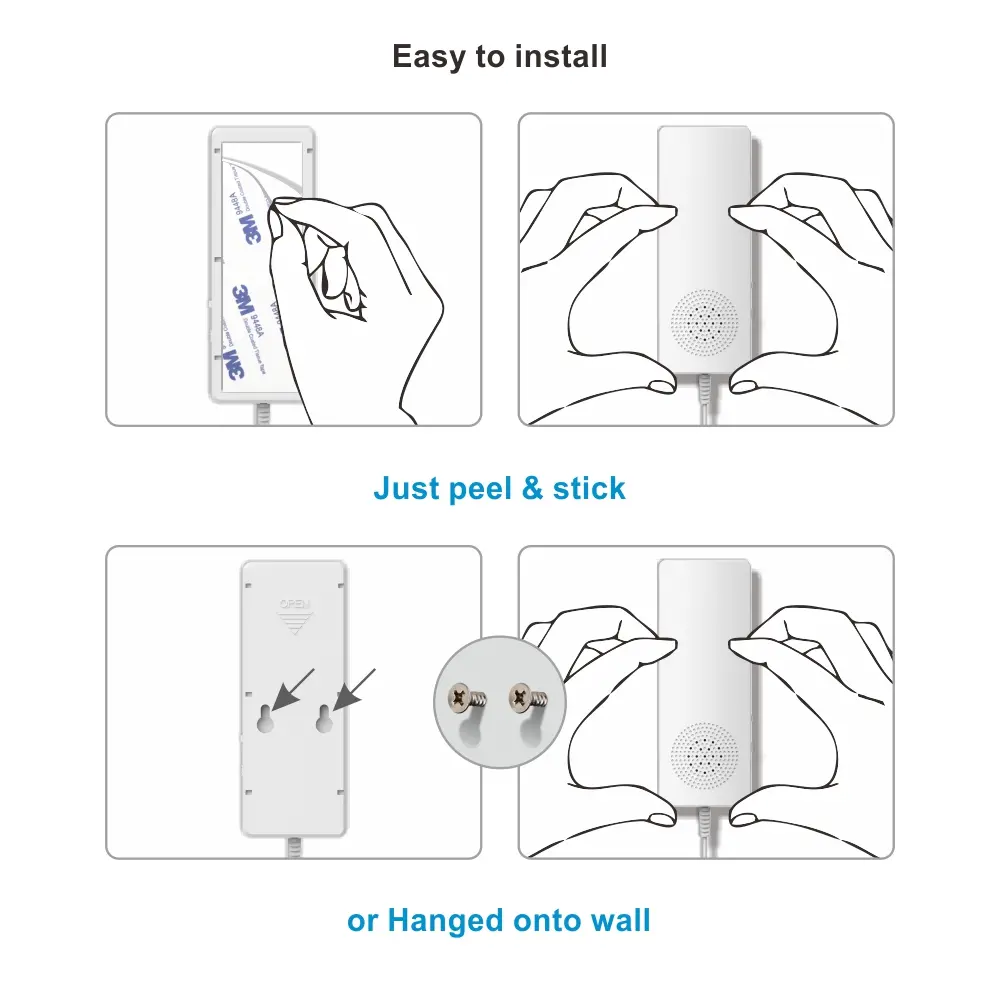 Water leak alarm for smart home, RL-WW01, Tuya smart, 2.4GHz WiFi, 95dB, no hub needed, automation, push notification 10