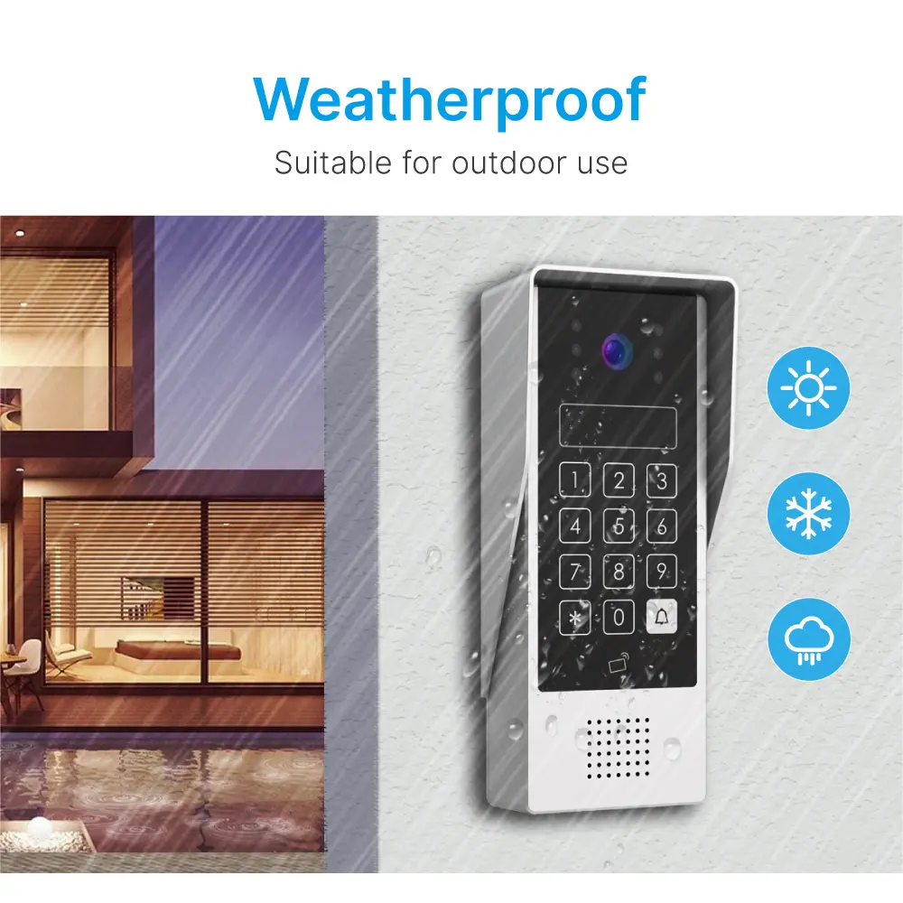 Intercom system, RL-617AID, analog, two wires, outdoor station for villa or buildings, numeric keypad, password/PIN, ID card access control 14