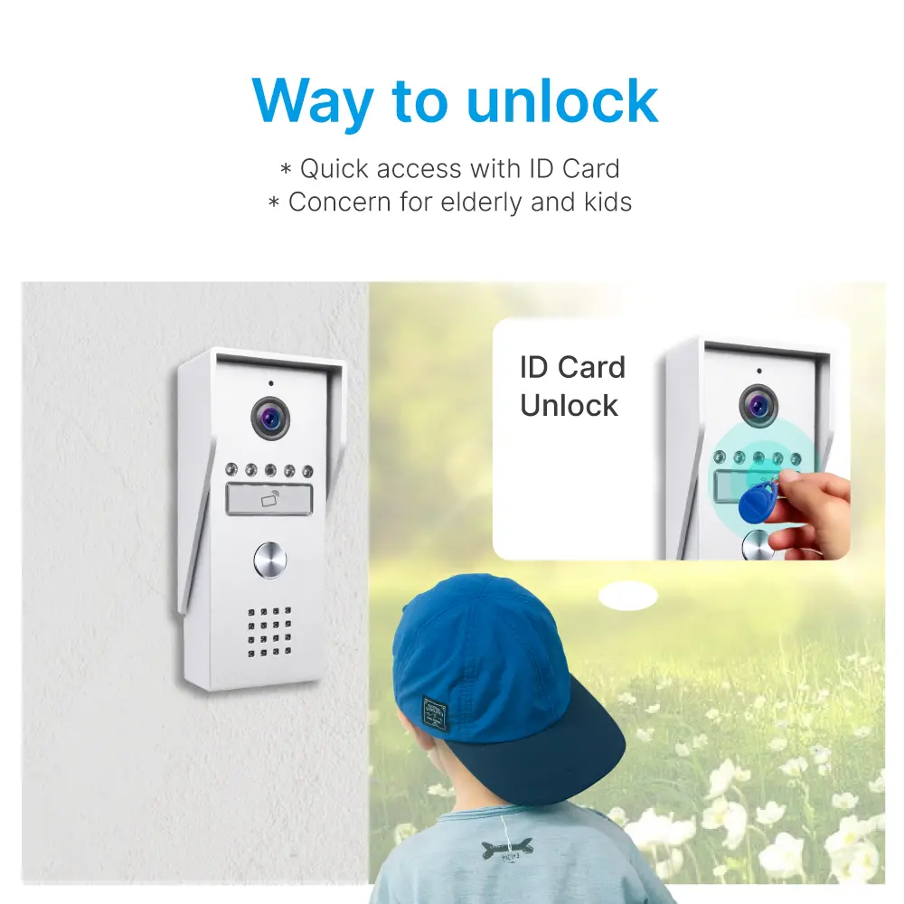  ●Model # RL-H07PAKID-2 ●Tuya remote control from smart phone. ●Easy 4 wires connection, DIY. ●7 inch TFT screen, 800*480 resolution. ●Touch button monitor, white and black colors for option. ●Receive video call and intercom via monitor. _04