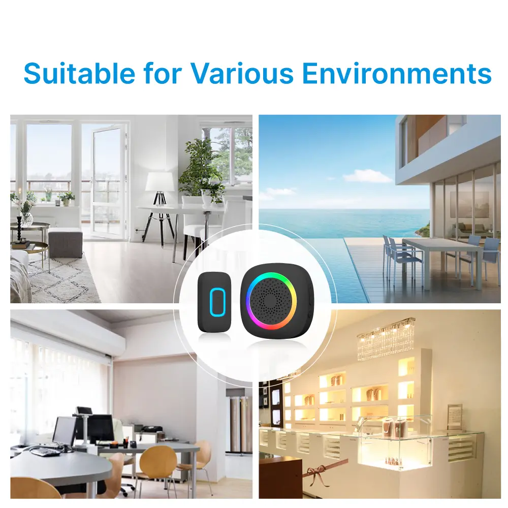 AC Wireless doorbell, door chime, RL-3895, battery powered, anti-interference, 60 tunes/melodies/ringtones, 433MHz, 150 meters_13