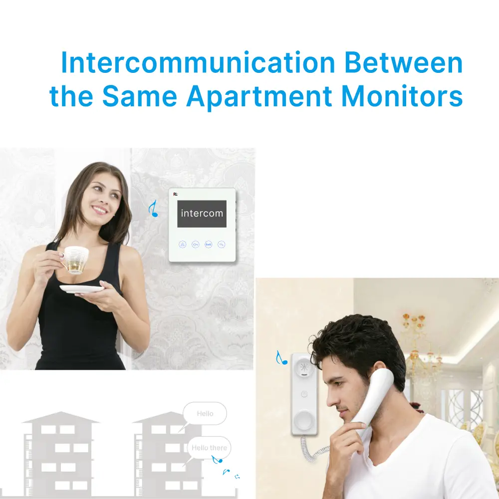 Intercom system, RL-617NV2, analog, two wires, indoor audio phone for villa or buildings, lock release, Do Not Disturb function_04