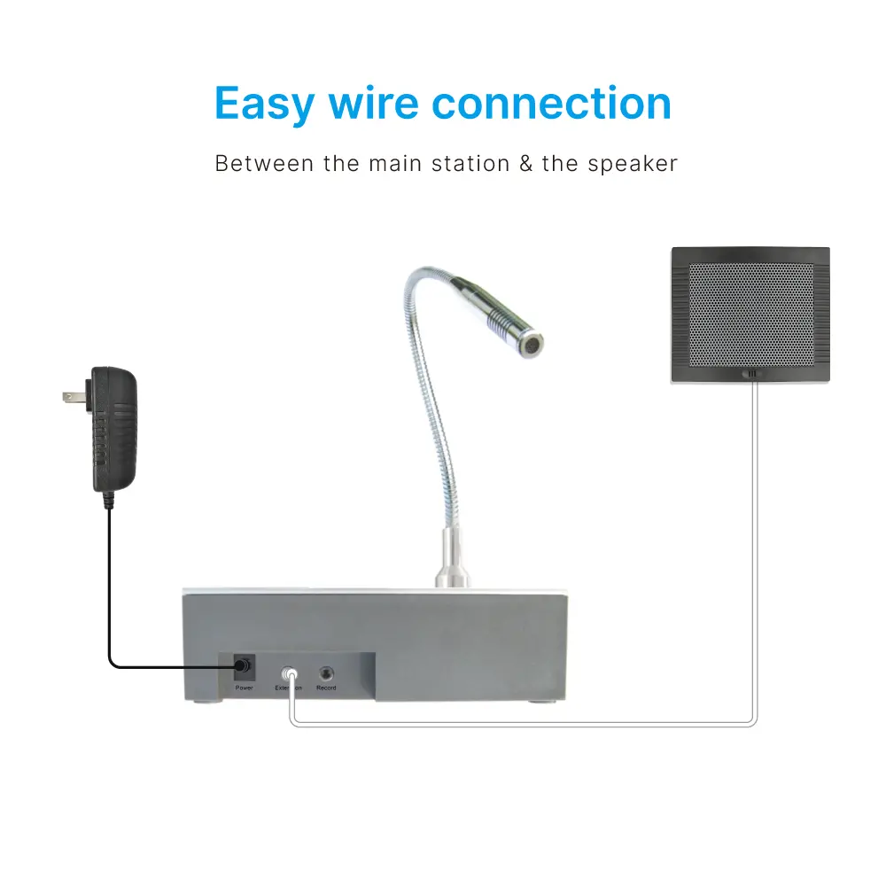 Intercom system, RL-9908, for bank counter window, dual-way intercommunication_04