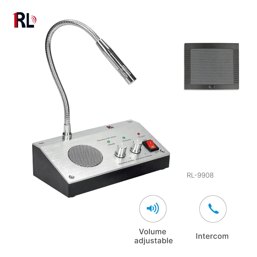 Intercom system, RL-9908, for bank counter window, dual-way intercommunication_01