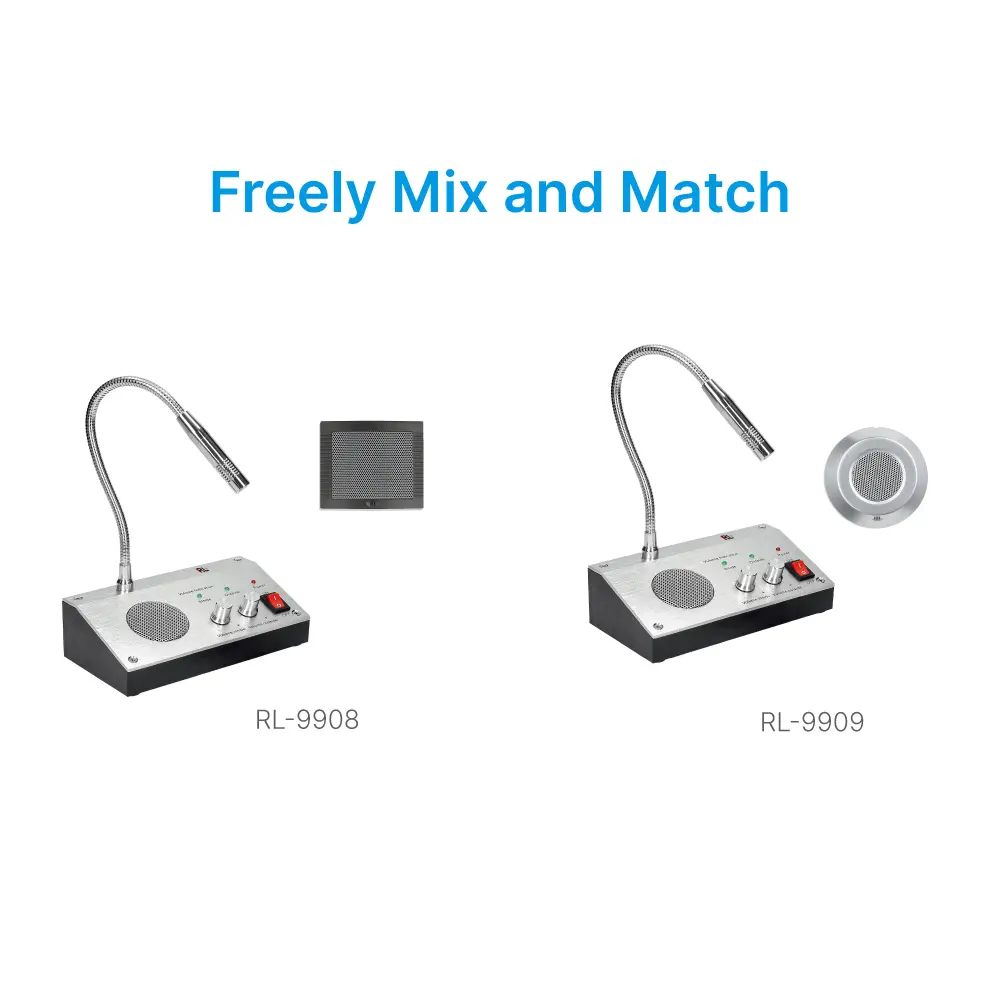 Intercom system, RL-9908, for bank counter window, dual-way intercommunication_07