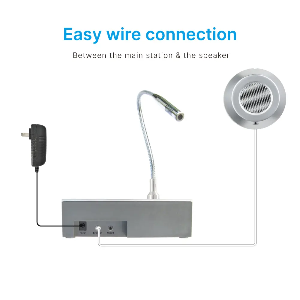 Intercom system, RL-9909, for bank counter window, dual-way intercommunication_04