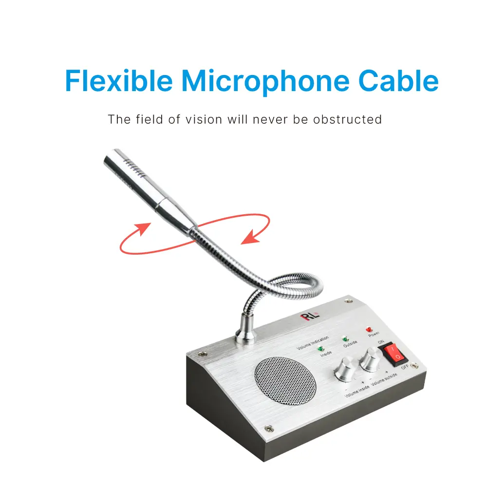 Intercom system, RL-9909, for bank counter window, dual-way intercommunication_03