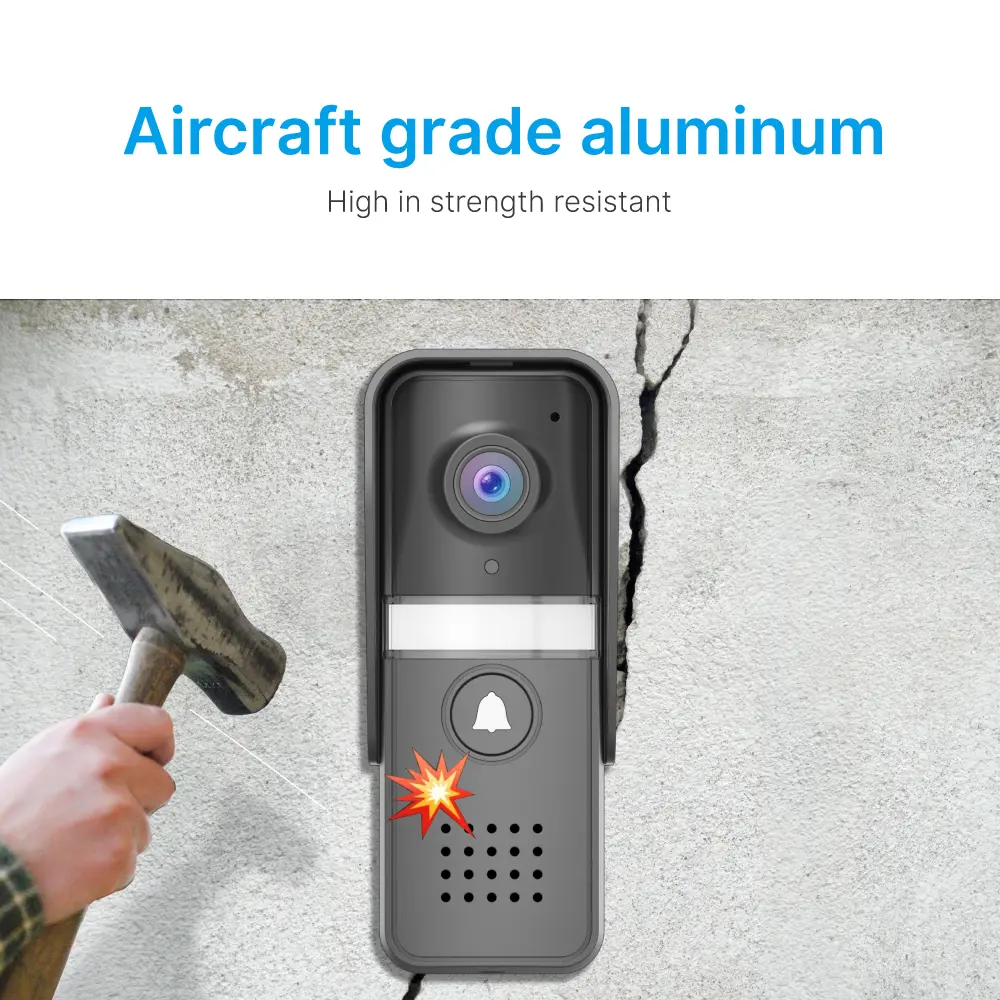 Video doorbell, RL-IP12D-NET, Tuya smart, 2.4GHz WiFi, 2K UHD camera, night vision, 128GB TF card, IP55, indoor chime (receiver) _05