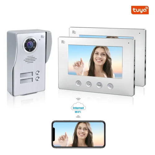 UHPPOTE Wired Two-Way Intercom Doorphone – Non-Visual 1-to-1 Audio For 2 Rooms, DC/AC Powered, Up To 656 Ft Range