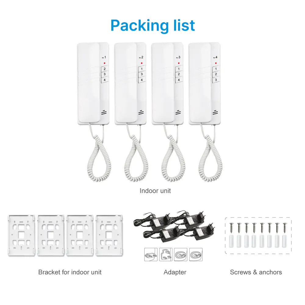 Wireless Intercom, RL-0510B4, 4 channels, 433MHz, 500 meters_08