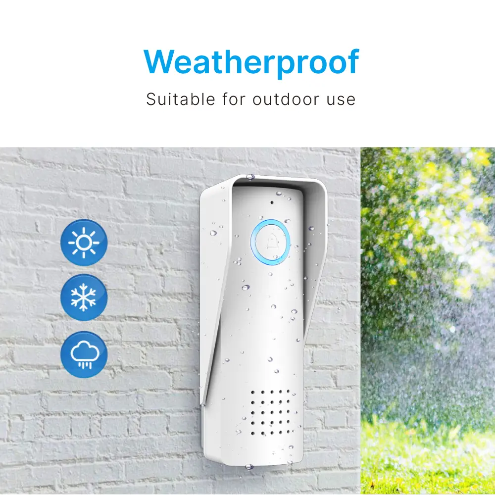 Wireless door phone, RL-0518, audio intercom, battery powered, 433 MHz, 8 ringtones, up to 3 indoor units _03