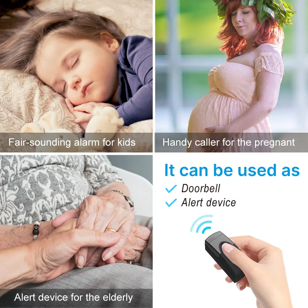 Wireless doorbell, door chime, RL-3818A, AC power, anti-interference, 58 tunes/melodies/ringtones, 433MHz, 150 meters_06