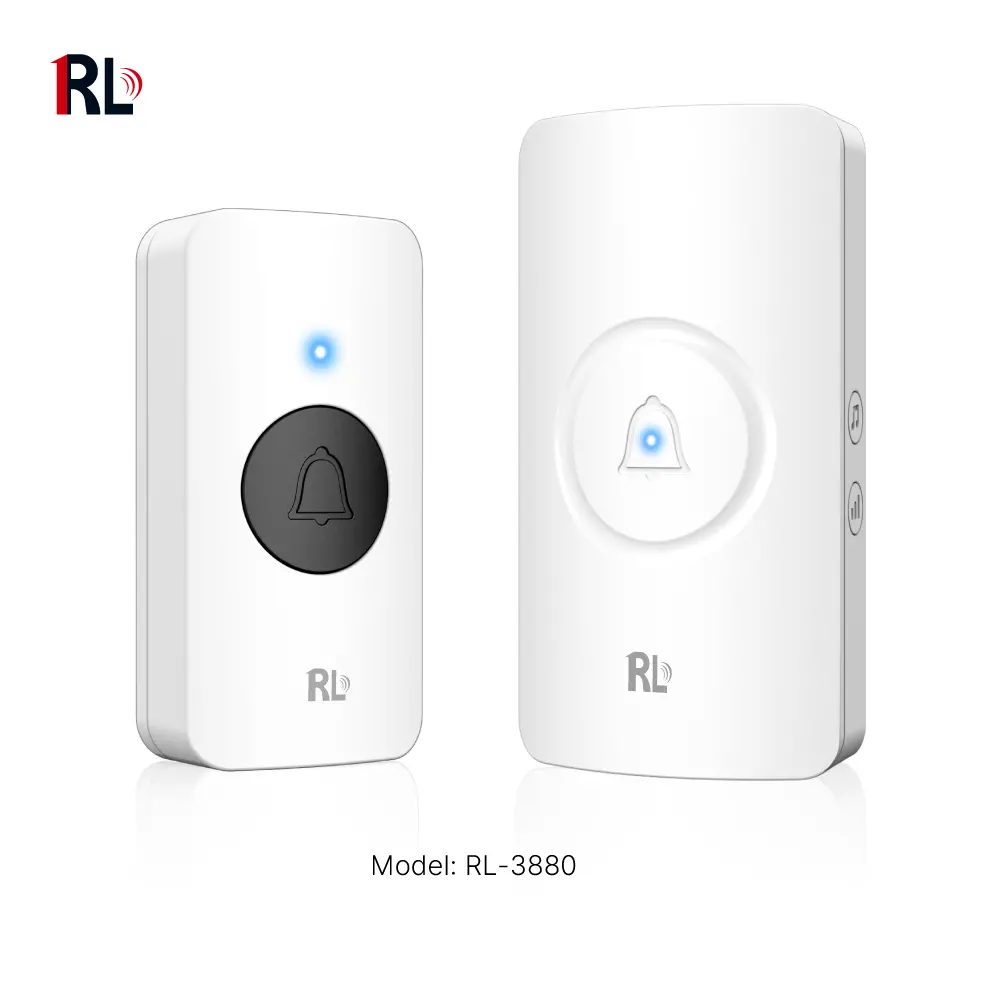 Wireless doorbell, door chime, RL-3880, AC power, anti-interference, 38 tunes/melodies/ringtones, 433MHz, 150 meters_01