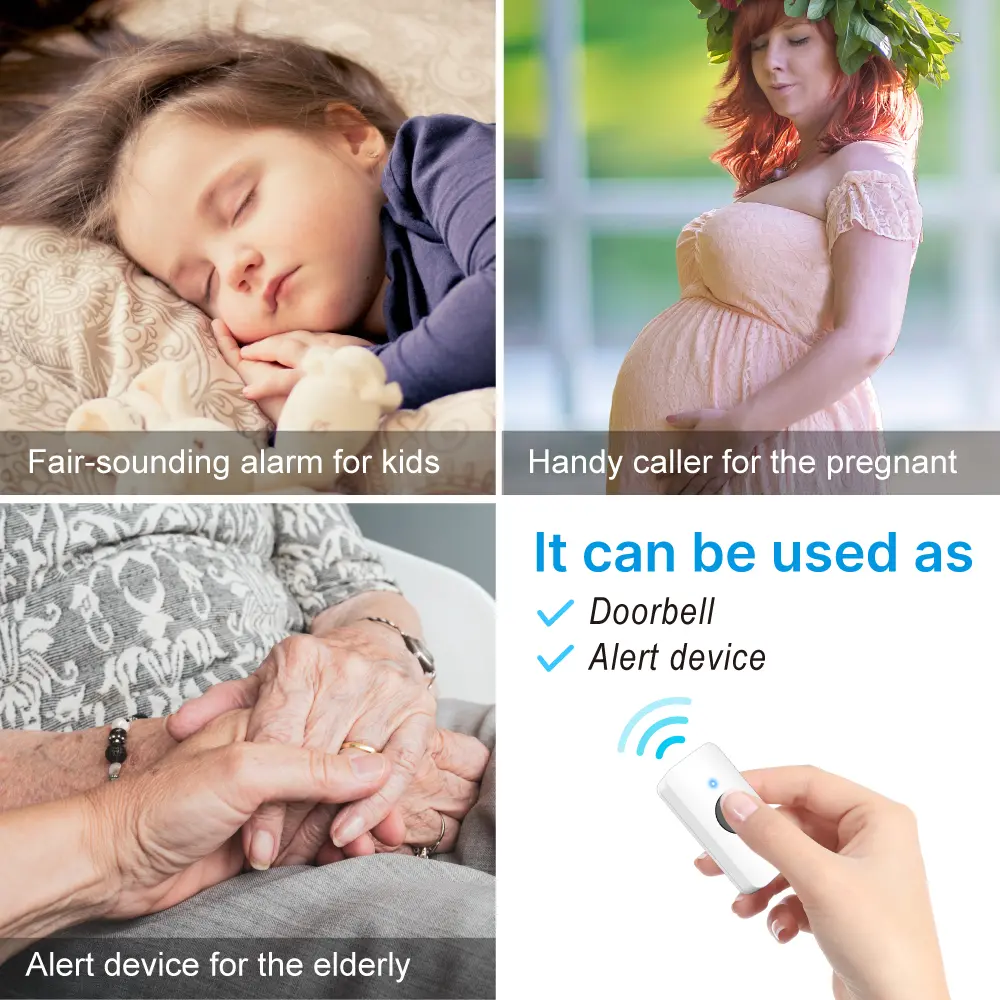 Wireless doorbell, door chime, RL-3881, AC power, anti-interference, 38 tunes/melodies/ringtones, 433MHz, 150 meters_06