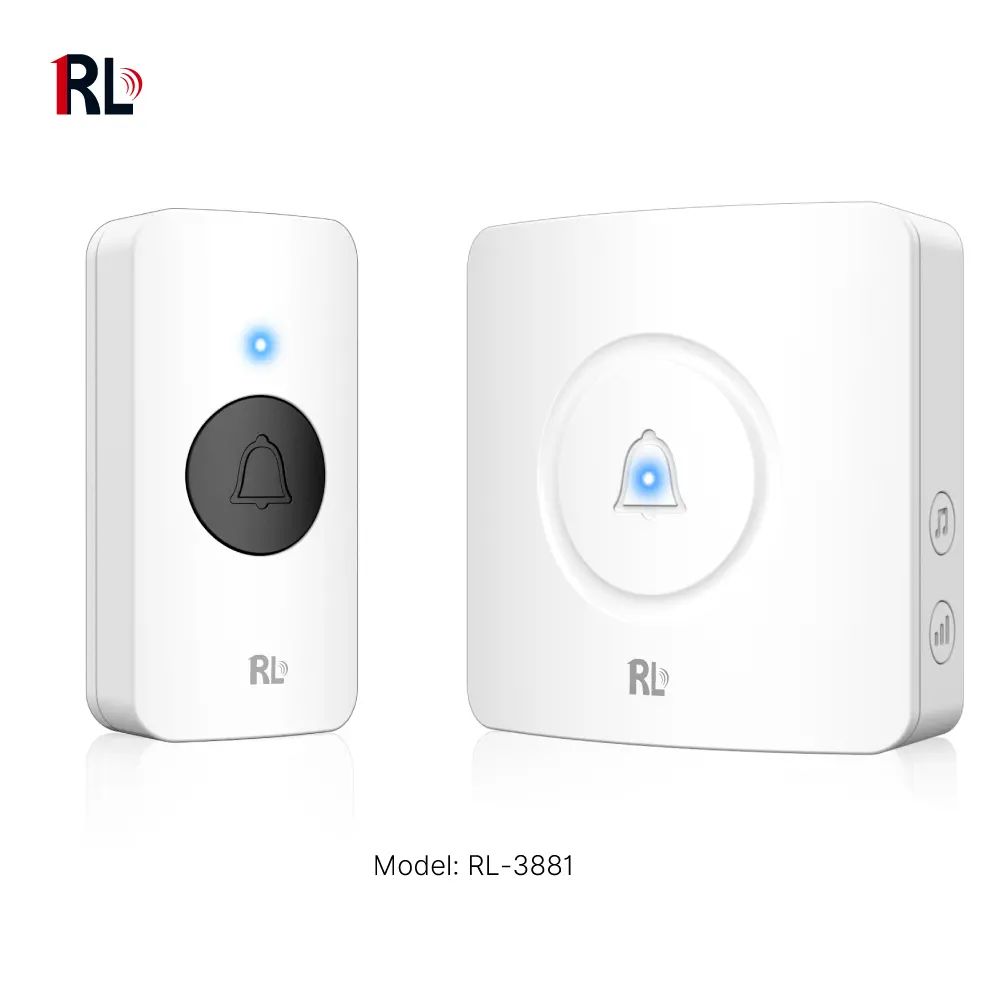 Wireless doorbell, door chime, RL-3881, AC power, anti-interference, 38 tunes/melodies/ringtones, 433MHz, 150 meters_01