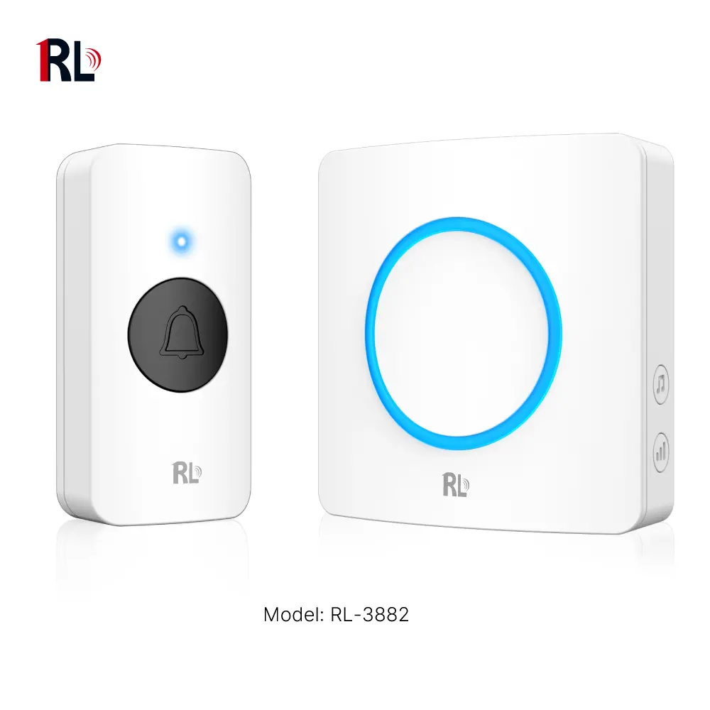 Wireless doorbell, door chime, RL-3882, AC power, anti-interference, 38 tunes/melodies/ringtones, 433MHz, 150 meters_01