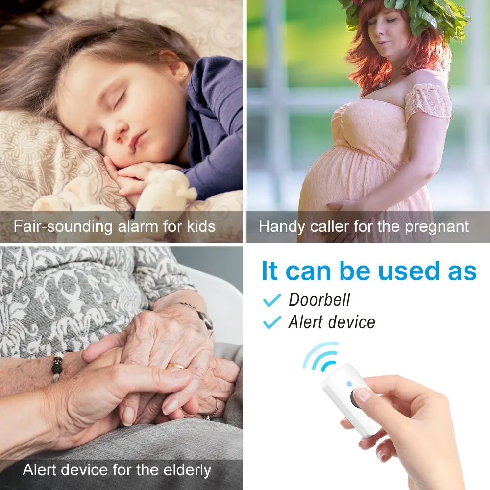 Wireless doorbell, door chime, RL-3882, AC power, anti-interference, 38 tunes/melodies/ringtones, 433MHz, 150 meters_06