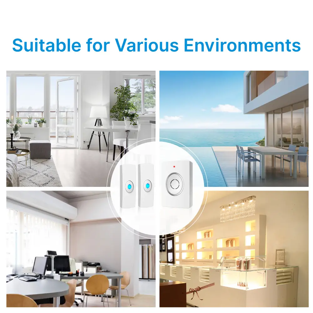 Wireless doorbell, door chime, RL-3936B, battery-powered, anti-interference, 38 tunes/melodies/ringtones, 433MHz, 150 meters_11