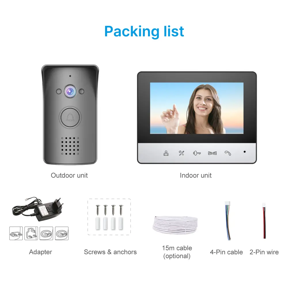 4.3&rdquo; Video Doorphone #RL-B04P1--4.3 inch TFT screen with widescreen images and no radiation, low power consumption but high defifinition. _10