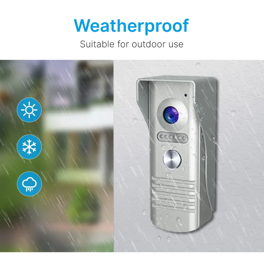 7inch Video Doorphone #RL-B7F- 7inch TFT screen with widescreen images and no radiation, low power consumption but high definition. Water-proof, oxidation-proof, _03