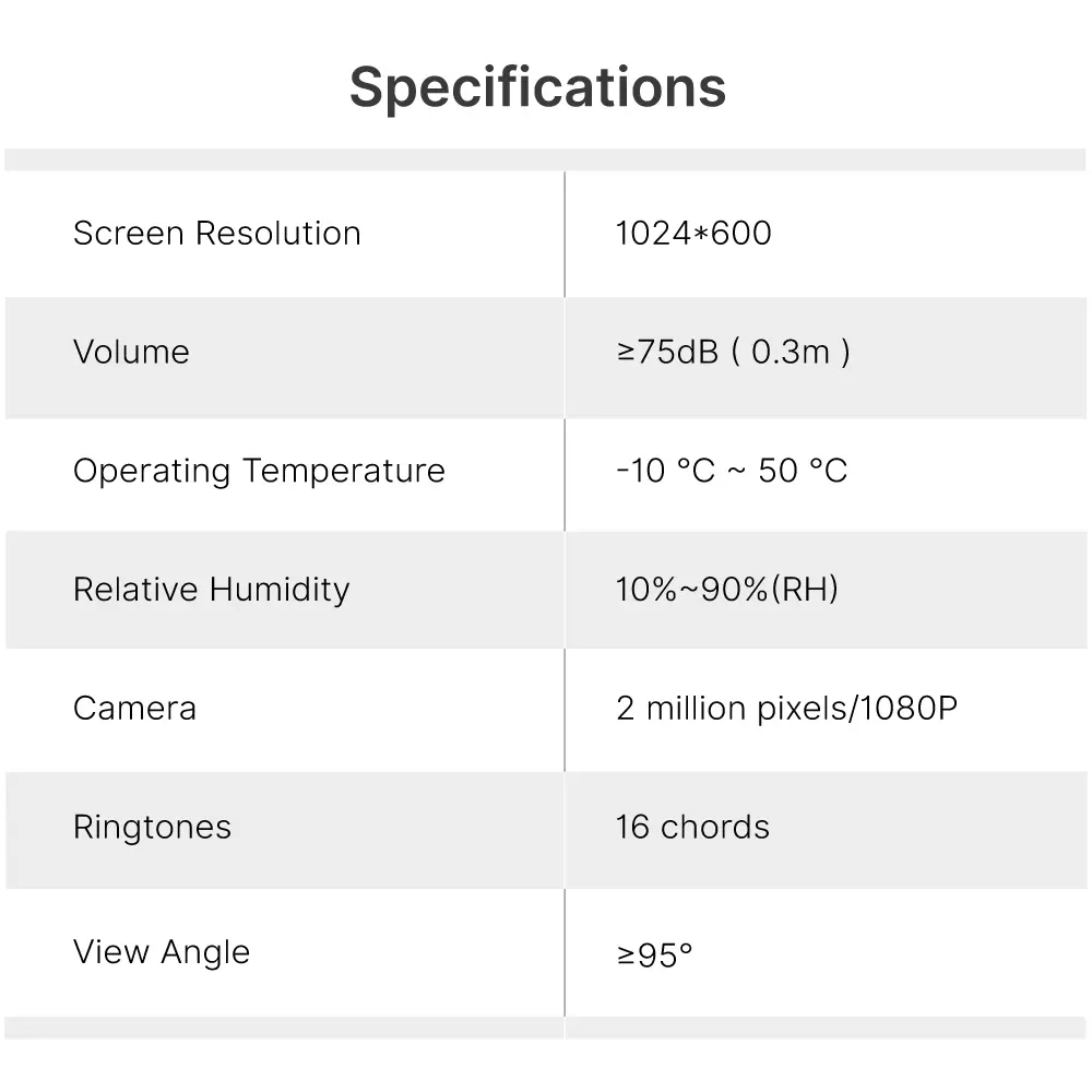 7 inch WIFI AHD Video Doorphone #RL-B17IID-TY - With the Tuya Smart APP - Two million pixels AHD camera. 2_14