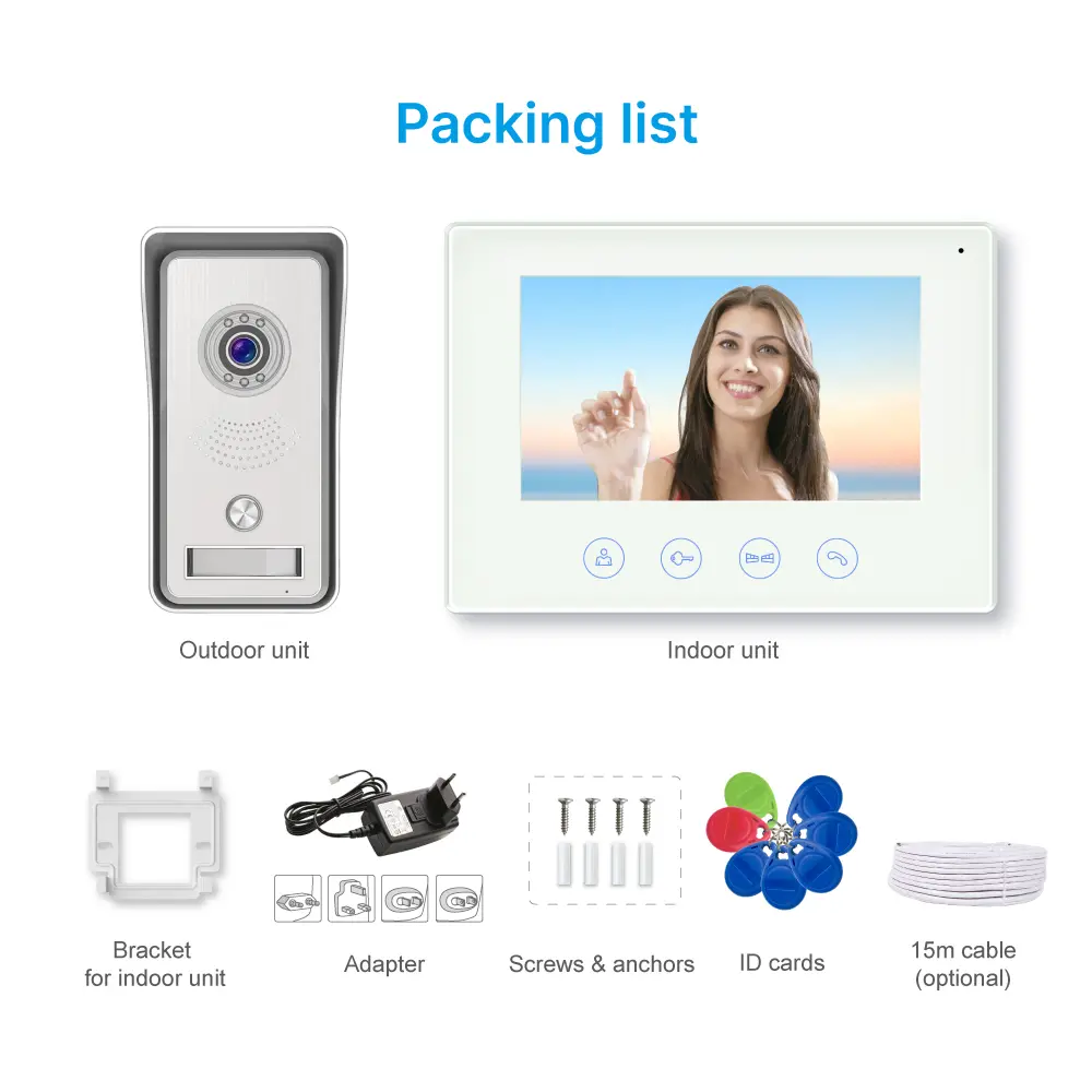 7 inch WIFI AHD Video Doorphone #RL-B17IID-TY - With the Tuya Smart APP - Two million pixels AHD camera. 2_13