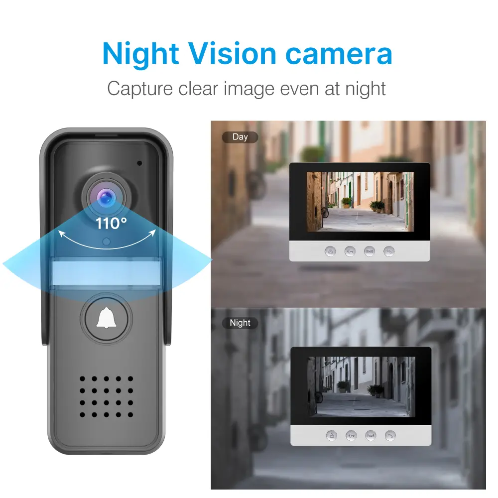 7 inch WIFI AHD Video Doorphone #RL-D17U-TY- With the Tuya Smart APP, you can remotely monitor, intercom and unlock. - Two million pixels AHD camera. - 16 melodies for option. - Electric lock and gate lock connection. _06
