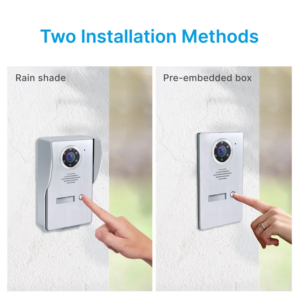 7 inch TUYA WIFI Smart Video Doorphone- Easy 4-wire connection- Between indoor & outdoor units See, hear and speak to visitors from anywhere 1080P AHD Doorbell - Built-in Mega HD camera - Suitable for various environment and outdoor use- Night Vision camera _04