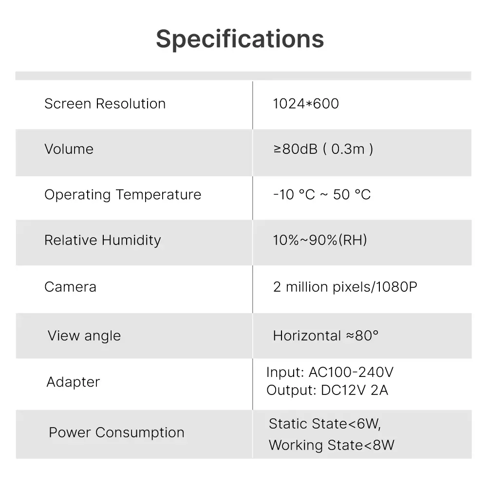 7 inch WIFI AHD Video Doorphone #RL-T07H-WIFI- With TuyaSmart APP- Max. 2 million pixels AHD camera. - Max. 128G TF card - Support motion detection. - Voice message function. _18