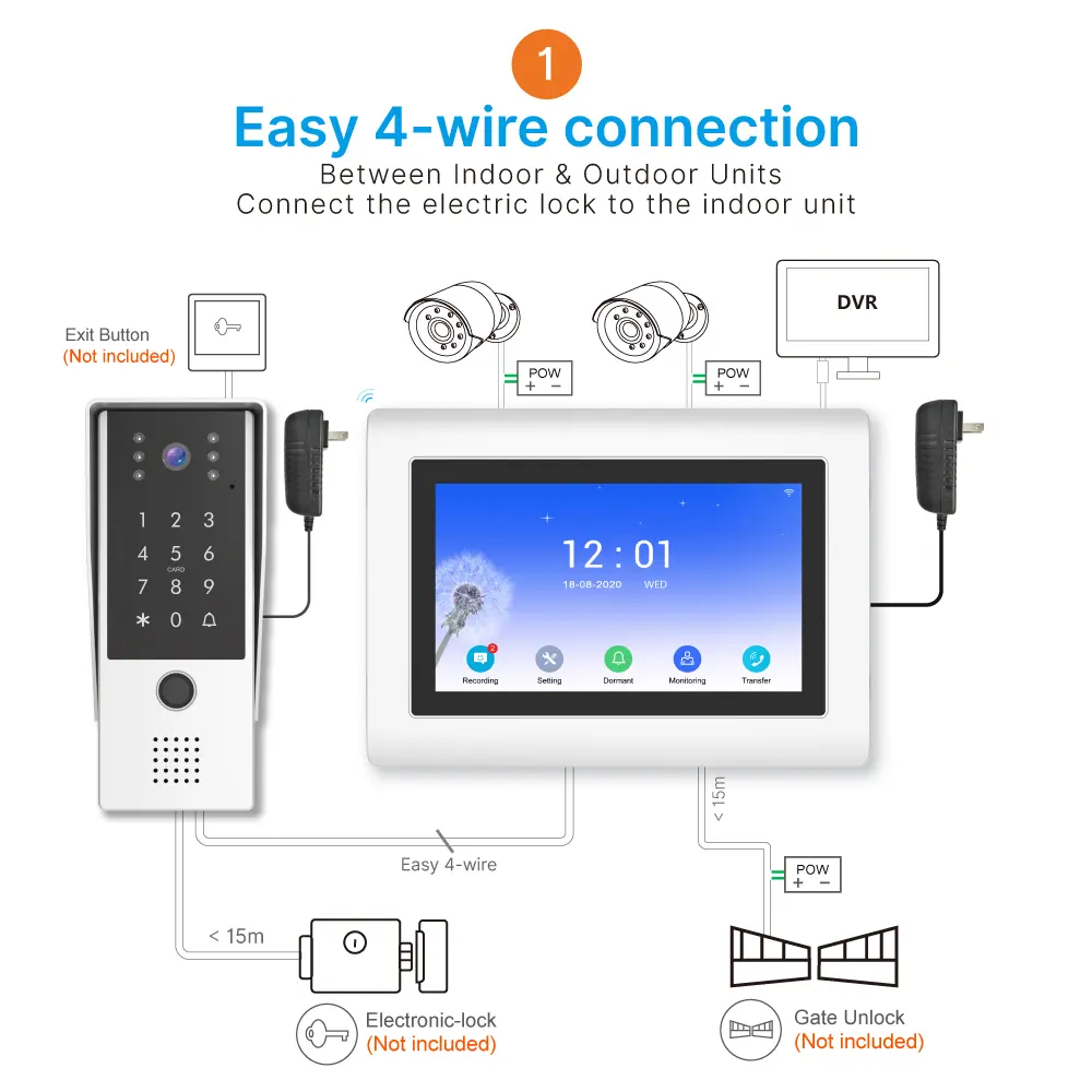 7 inch WIFI AHD Video Intercom System #RL-T07FID-WIFI - With TuyaSmart APP - Max. 2 million pixels AHD camera. - Max. 128G TF card- _13